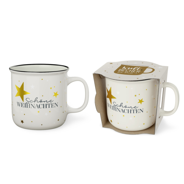 LA VIDA Weihnachtlicher Kaffeebecher Stern Schöne Weihnachtlicher  4027268365005 LA VIDA