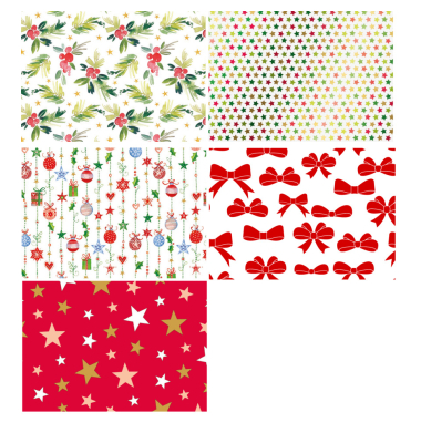 Weihnachtlicher Offset 1,52m x70cm sort. rotwei&szlig;