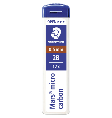 Druckbleistiftminen Mars micro carbon 250, 250 05-2B, &Oslash; 0,5mm, 2B