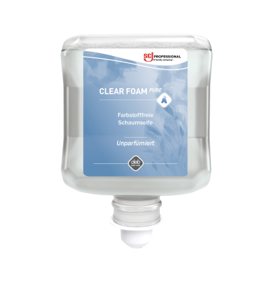 Schaumseife CLR1L Clear Foam Pure, parf&uuml;mfrei, 1000 ml, Nachf&uuml;llflasche