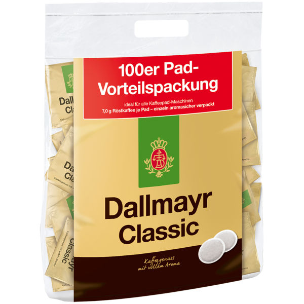 Dallmayr Kaffeepads Classic 145000000, 100 Stück, Pads im Beutel 4008167014508 Dallmayr 100 Stück