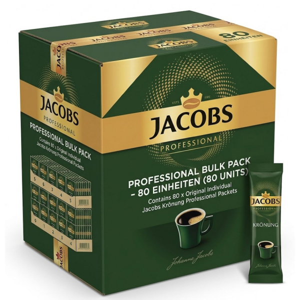 Jacobs Kaffee Krönung 4055539, 80x 60g, gemahlen in Portionsbeuteln 8711000670972 Jacobs 4800 Gramm