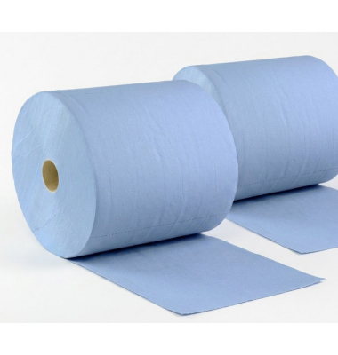 Wischtuchrolle 035430, 1000 T&uuml;cher, 38cm x 360m, blau
