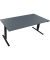Sitz-Steh-Schreibtisch, elektrisch h&ouml;henverstellbar, 62,5-128,5cm (H), 180x90cm (BxT), rechteckig, lavagrau / anthrazit metallic