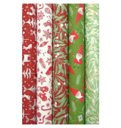 Weihnachtlicher Recyclingpapier 2mx70cm sortiert
