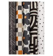 Geschenkpapier Everyday 1330-25366/PBS, sortiert (5 Motive), 70cm x 2m, farbig sortiert (schwarz/weiss/grau/senfgelb)