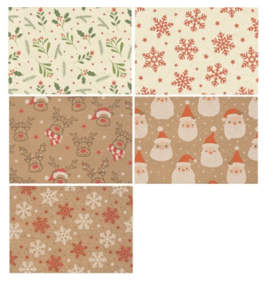 Weihnachtlicher Offset Nature 1,5m2m x 70cm sort.