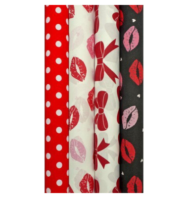 Geschenkpapierrolle 2mx70cm Lips+Love