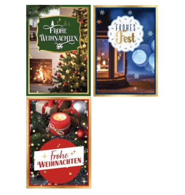 Weihnachtskarte m.Sound sortiert