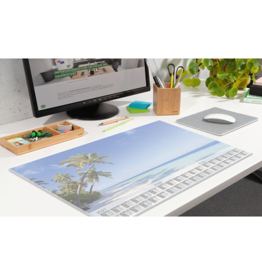 Schreibunterlage Beach H7470 blau Palmenstrand 59,5x41cm (BxH)