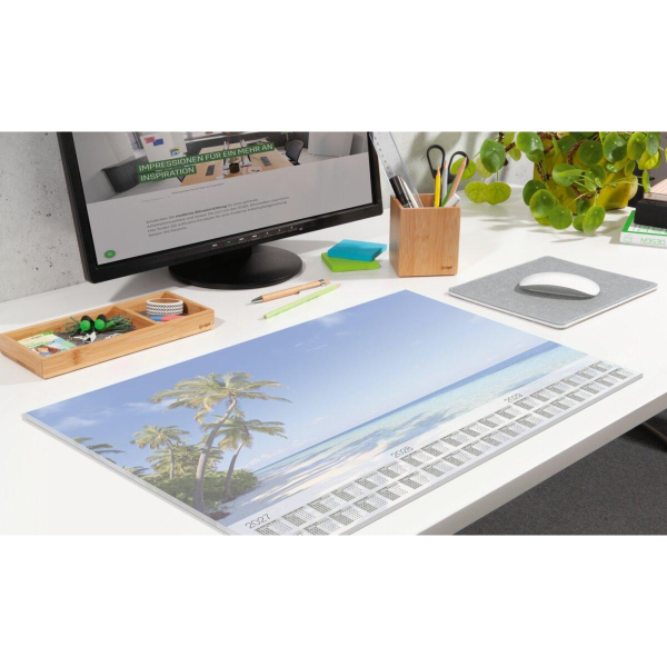 Sigel Schreibunterlage Beach H7470 blau Palmenstrand 59,5x41cm (BxH) 4004360759628 Sigel
