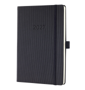 Buchkalender C2714, schwarz, 1 Woche / 2 Seiten
