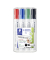 Boardmarker-Set Lumocolor 351 B, 351B-WP4, Etui, rot, blau, gr&uuml;n, schwarz, 2-5mm Keilspitze