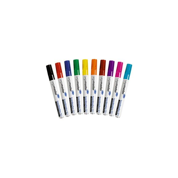 Legamaster Boardmarker-Set TZ1, 7-110096, Etui, 6-farbig sortiert, 1,5-3mm Rundspitze 8713797025652 Legamaster 6 Stück