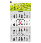 Wandkalender 5103-27, oeco, 4 sichtbare Monatsbl&ouml;cke/Seite, 33x58,8cm (BxH), Heftbindung, 4 sichtbare Monatsbl&ouml;cke,  Wochenz&auml;hlu