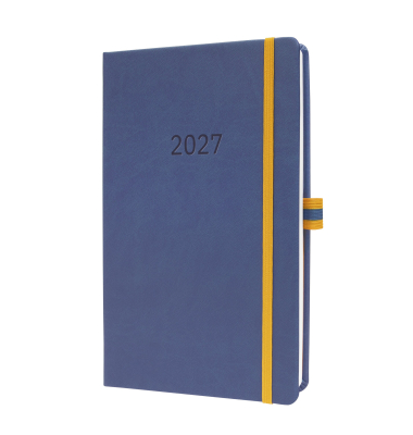 Buchkalender L2706, Linescape, blau/gelb, 1 Woche / 2 Seiten, 14,8x21,3cm (ca. A5), 2027