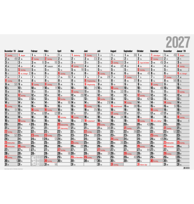 Plakatkalender 5044312007, 14 Monate / 1 Seite, 98x68cm (BxH), 2027