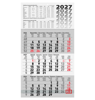 Wandkalender 5060114007, 30x52cm, 2027