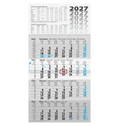 Viermonatskalender 5070242007, 4 Monate / 1 Seite, 30x59cm, 2027