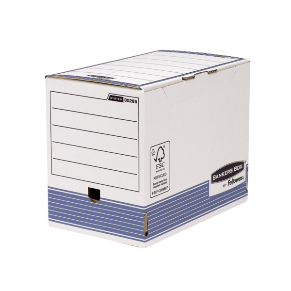Fellowes Archivbox 0028501, weiß/blau, Karton 0043859562626 Fellowes