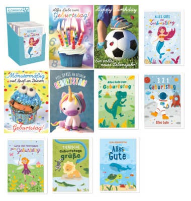 Geburtstagskarte Kinder  sortiert