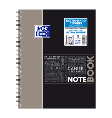 Notebook A4+ 80Bl kar. sort.