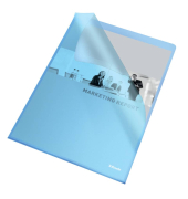 Aktenh&uuml;lle PP A4 genarbt blau