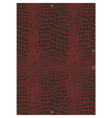 Gummizugmappe 46208, A4 "Grace Sunrise rot" Karton 350g, mit 3 Einschlagklappen