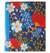 Ringbuch mit Register A-Z, f&uuml;r DIN A5, 4 Ring-Mechanik Blumen 46778, A5 4 Ringe Karton farbig sortiert
