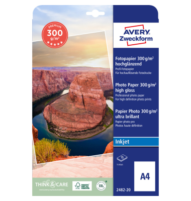 Fotopapier 2482-20, 300g wei&szlig;