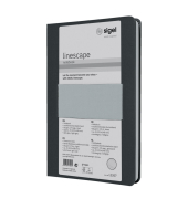 Notizbuch LS207, Linescape, dunkelgrau/hellgrau, A5, liniert, 80g, 88 Blatt / 176 Seiten