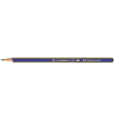 Bleistift, 112506, H&auml;rte 6B, blau/gold