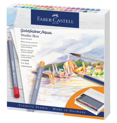 Aquarellstifte-Set Goldfaber Aqua, 114616, farbig sortiert, sechskant, Packung