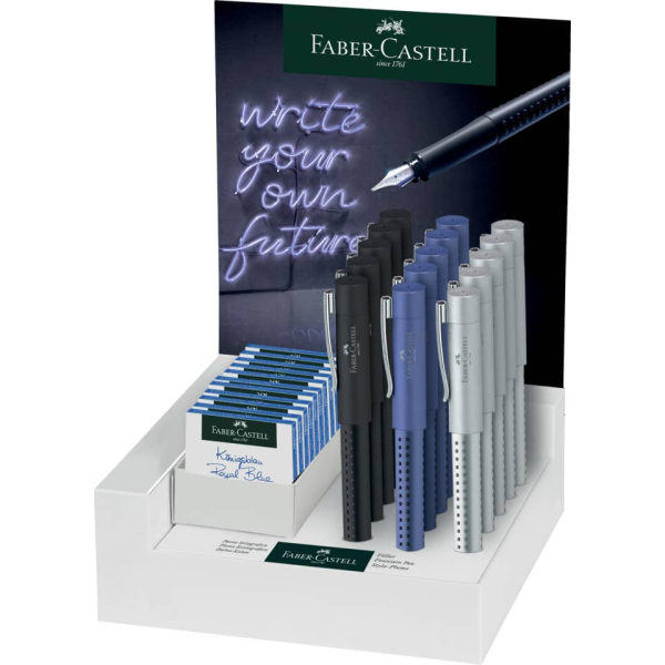 Faber-Castell Thekendisplay Füller 15ST Grip 2011 4005401409106 Faber-Castell 15 Stück
