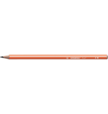 Bleistift, 369/03-2B, H&auml;rte 2B, orange