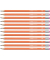 Bleistift, 2160/03-HB, H&auml;rte HB, orange
