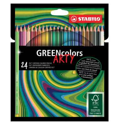 Farbstiftetui 24ST GREENcolors ARTY