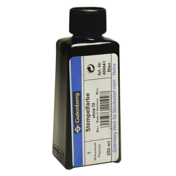 Gutenberg Stempelfarbe 250ml blau 4006677201104 Gutenberg 250 Milliliter