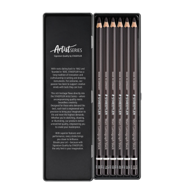 K&uuml;nstlerbleistift 6ST sort.