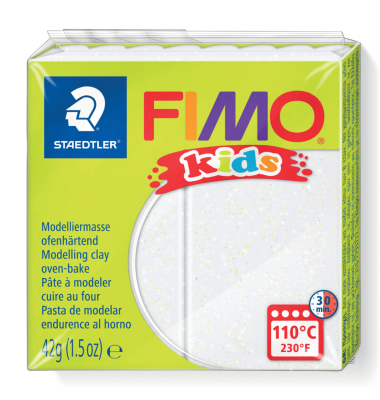 Modelliermasse Fimo wei&szlig; Glitt