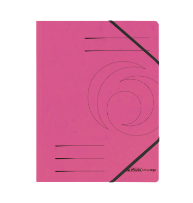 Eckspannmappe easy orga 300003064, A4 fuchsia Karton 355g, f&uuml;r ca. 200 Blatt  (80 g/m&sup2;)