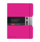 Notizbuch 300003354, pink, A4, liniert + kariert, 80g, 80 Blatt / 160 Seiten