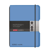 Notizbuch 300003362, blau, A6, kariert, 70g, 40 Blatt / 80 Seiten