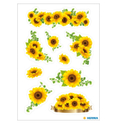 Schmucketikett Decor Sonnenblumen