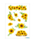 Schmucketikett Decor Sonnenblumen