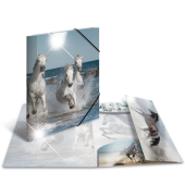 Gummizugmappe Glossy Tiere 19329, A4 bunt Polypropylen (PP), f&uuml;r ca. 200 Blatt  (80 g/m&sup2;), mit 3 Einschlaglaschen