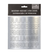 Buchstabenetiketten  silber