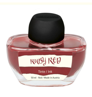 Tintenglas Colour rubinrot