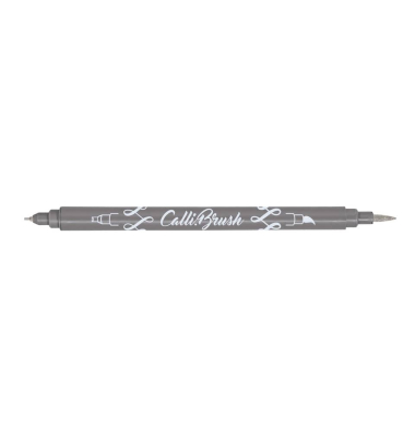 Faserschreiber Calli Brush silver metall