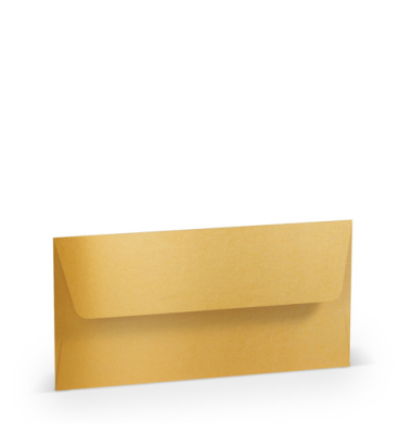 Briefumschlag 1103002075, DIN lang, nassklebend, 120g, gold